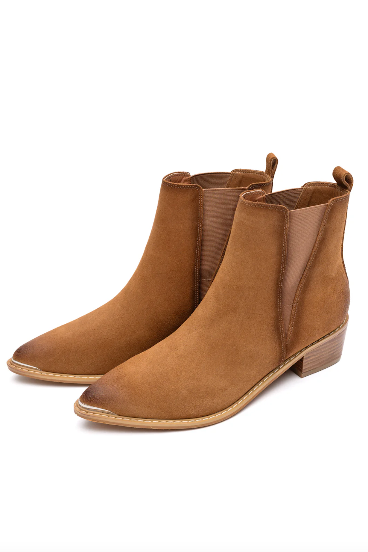 Leonor Suede Ankle Boot in Tan